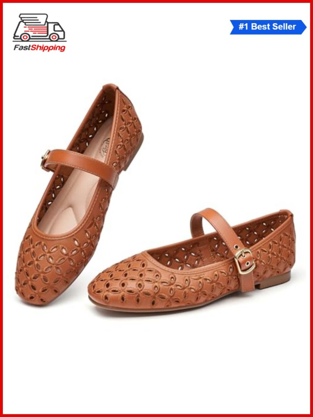 Mary Jane Flats Women Round Toe Ankle Strap Comfortable Dressy Shoes